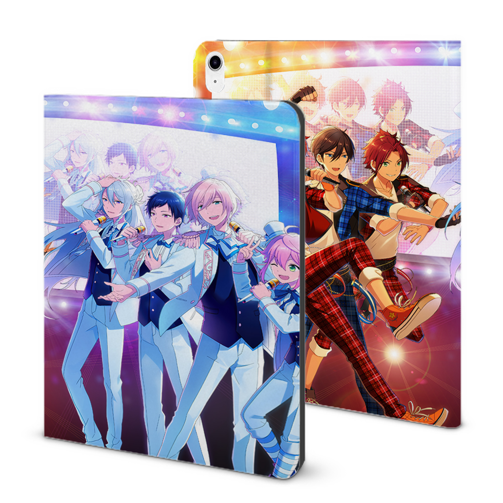（画像用） あんさんぶるスターズ! Ensemble Stars IPad ケース ブック型 PUレザー TPU 耐衝撃 軽量 薄型 ペン収納なし 全面保護 IPad 各モデル対応